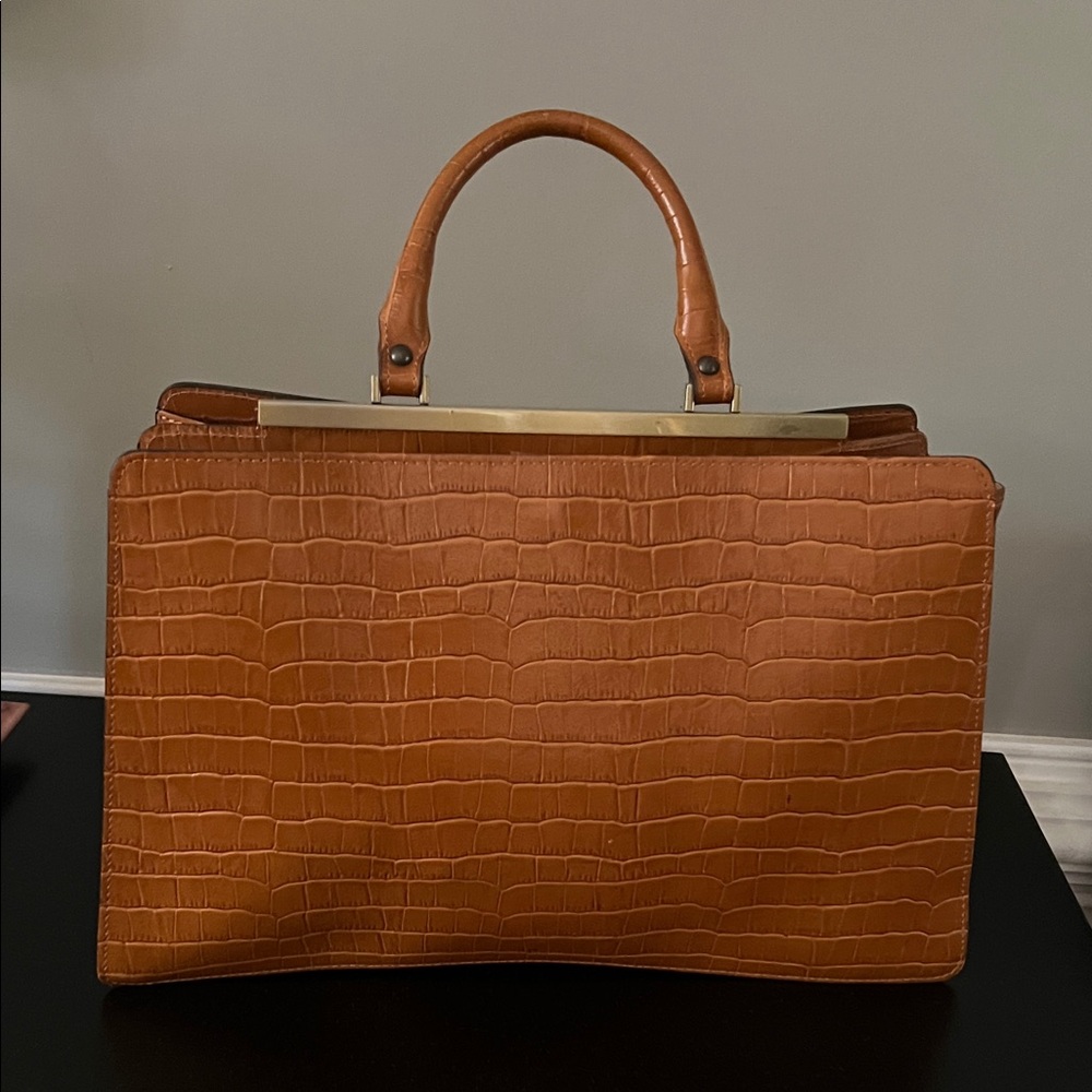 SALE!! Claudia Firenze Croc Embossed Satchel